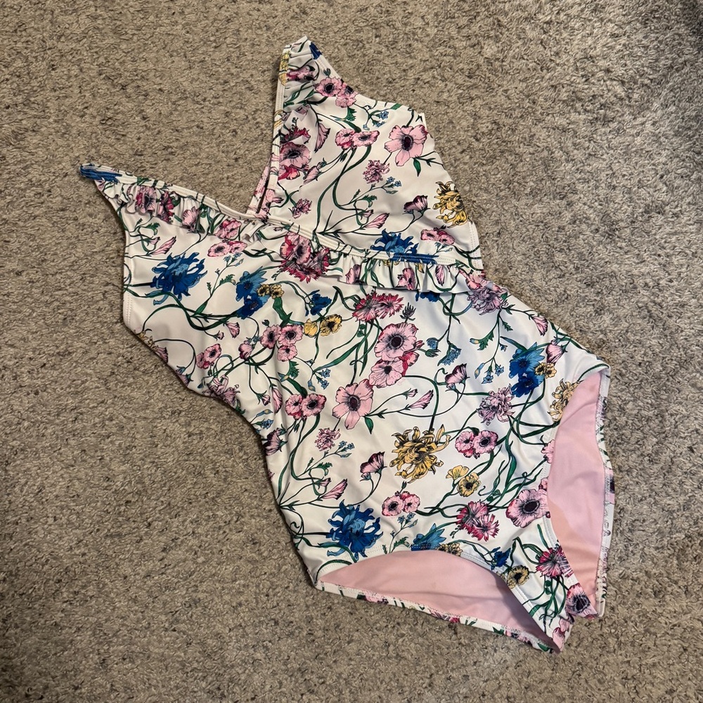 Juicy Couture Black Label Pink Floral One Piece Large - Picture 4 of 6